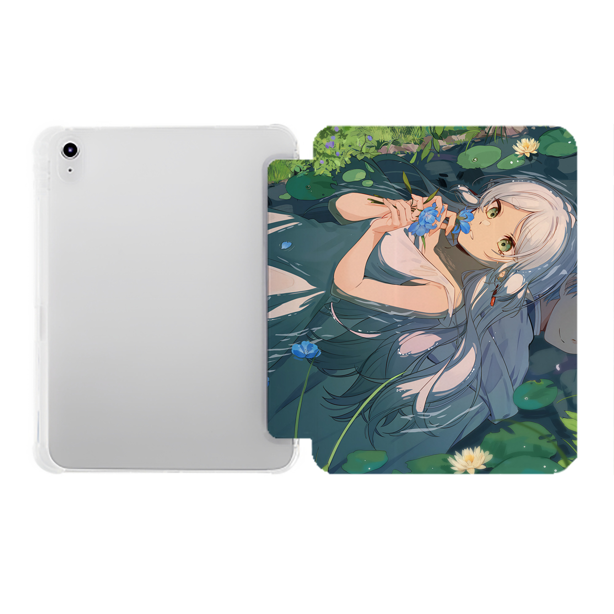 （画像用） 葬送のフリーレン Frieren IPad ケース ペン収納付き 三つ折りスタンド PUレザー×シリコン 対応機種9.5/10.5/10.9インチ